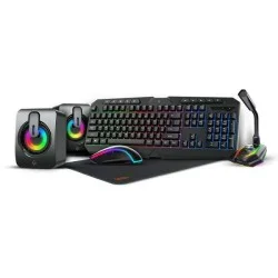 Porodo 5 in 1 Ultimate Gaming Kit with Effect - Black
